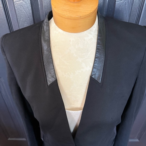 HELMUT LANG BLAZER leather SIZE 6 - Picture 3 of 11